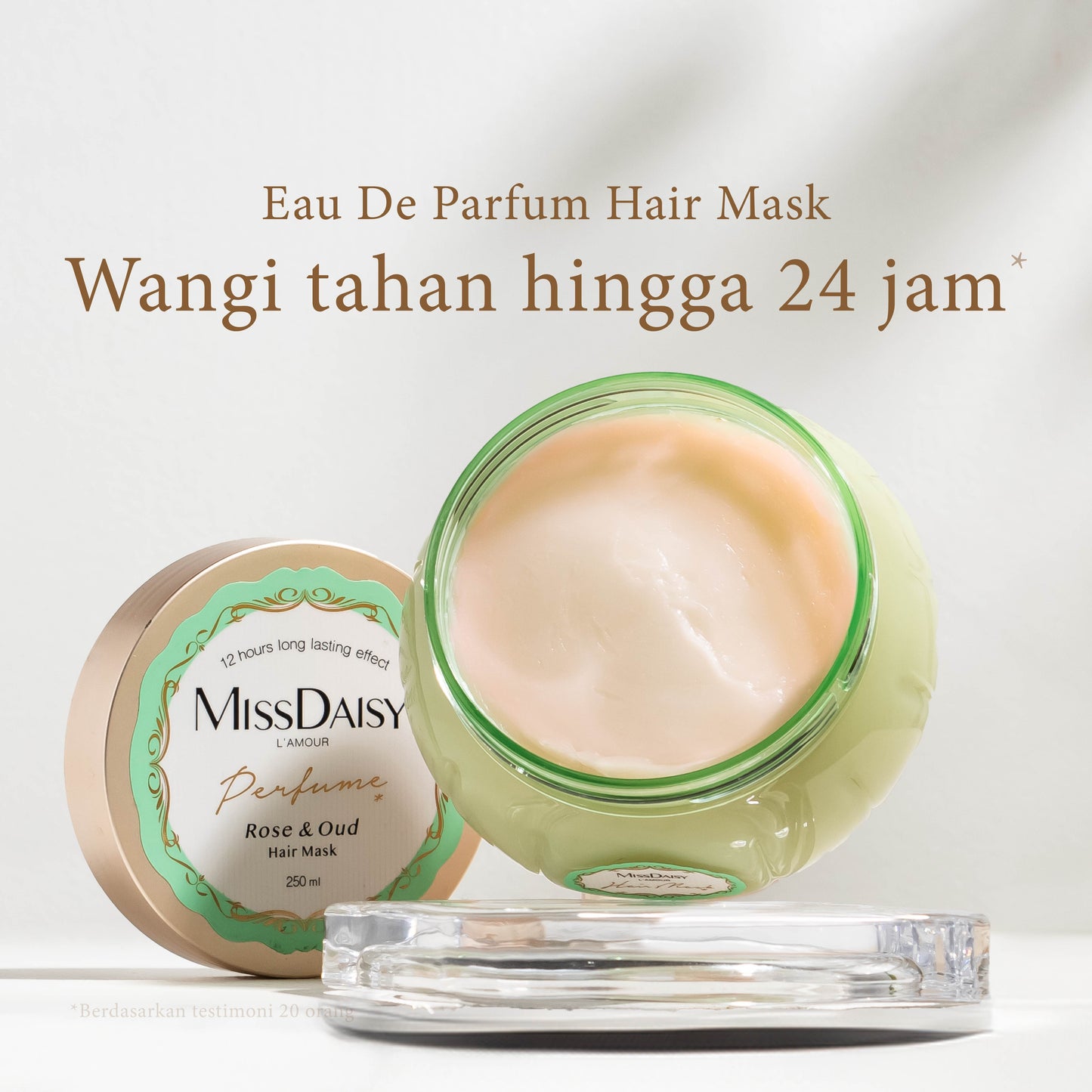Miss Daisy French Perfume Hair Mask | Rose & Oud | Hairmask Rambut Halus Mengkilap | Wangi Tahan Lama | Hit Protection Hair Mask | BPOM