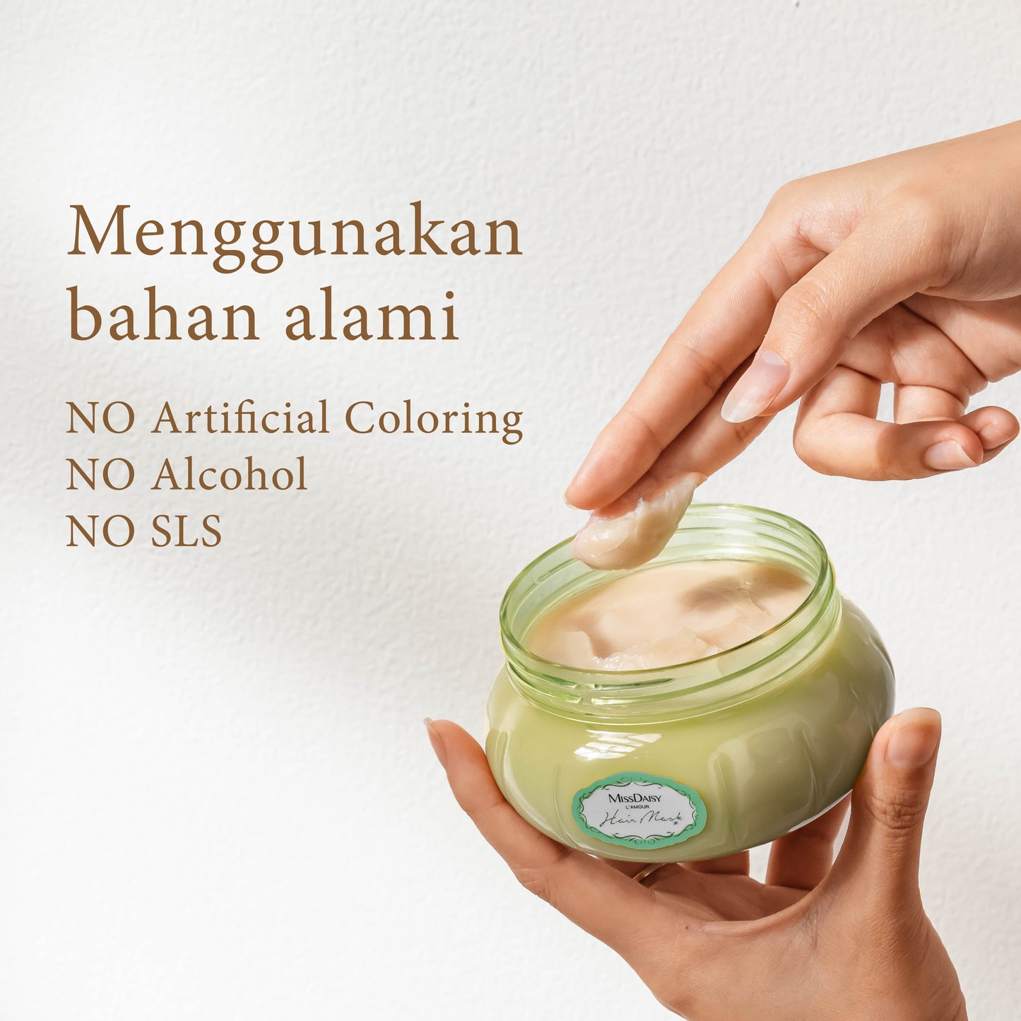 Miss Daisy French Perfume Hair Mask | Rose & Oud | Hairmask Rambut Halus Mengkilap | Wangi Tahan Lama | Hit Protection Hair Mask | BPOM