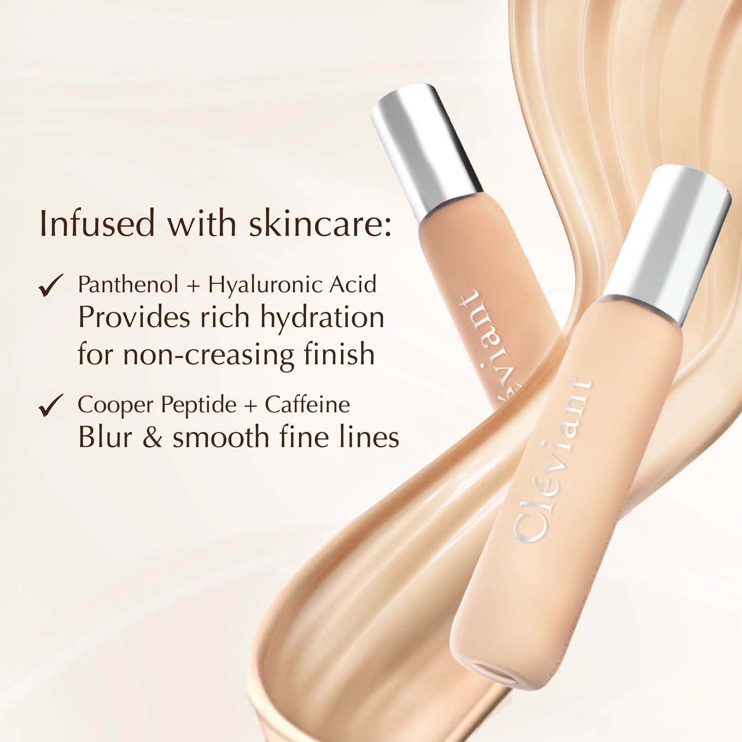 NEW Concealer - Panthenol All Day Cover Concealer | Medium-to-High Coverage | Tekstur Ringan | Melembapkan | Tidak dempul | Tidak geser | Creamy | Make Up
