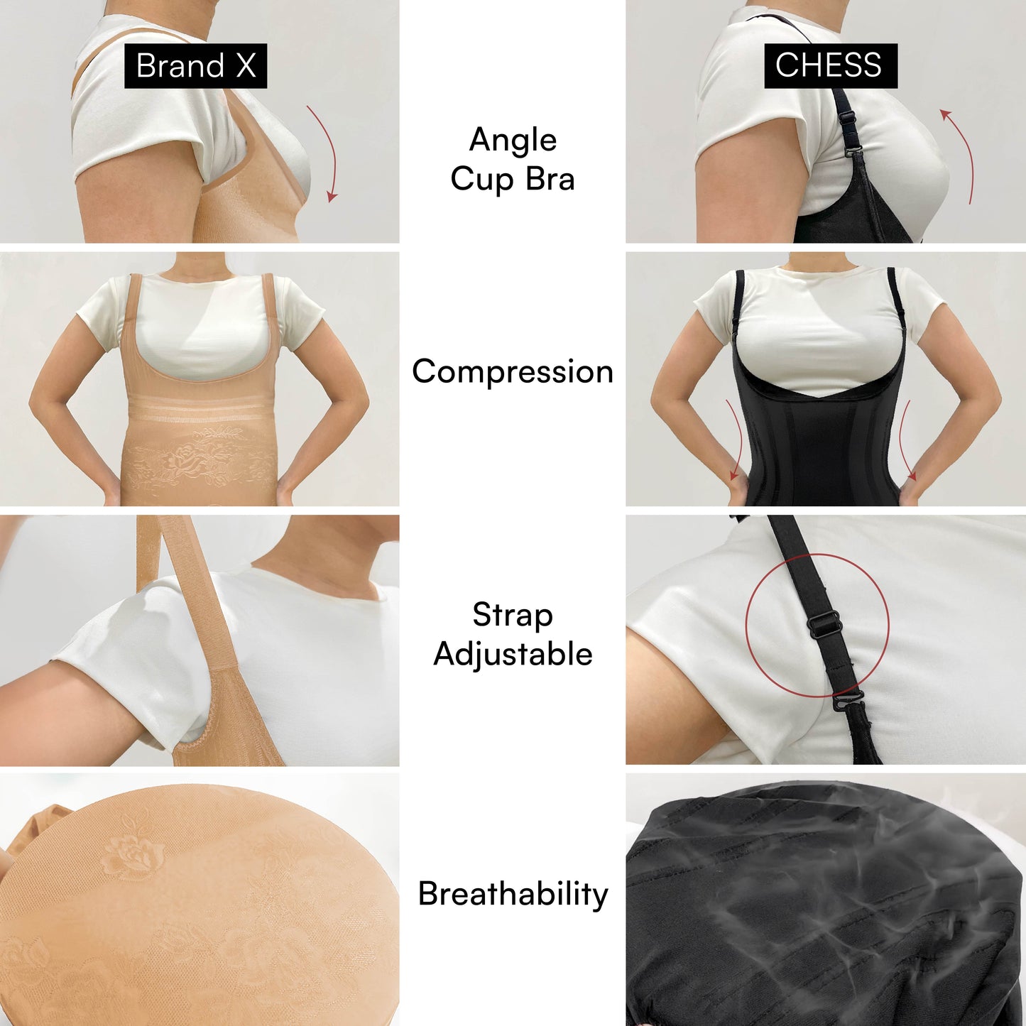 Bodyshaper / L - Black / 2x LEBIH CEPAT LANGSING / Shapewear (Tanpa Tulang & Kawat) / Anti Gatal Ruam