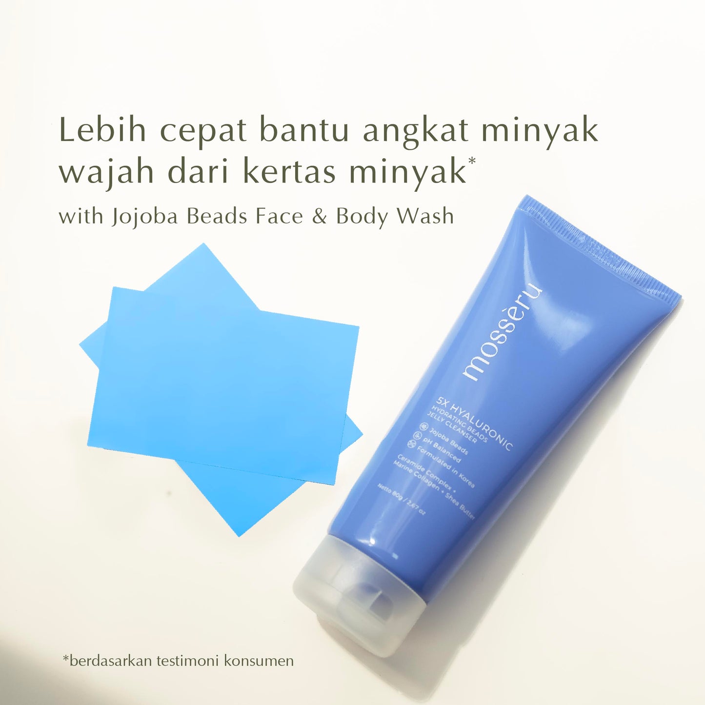Facial Wash 5X Hyaluronic Hydrating Beads Jelly Cleanser | Jojoba Beads | 5X Hyaluronic Acid | Sabun Muka | Pembersih Jerawat | Shea Butter | Sabun Muka | Pembersih Jerawat