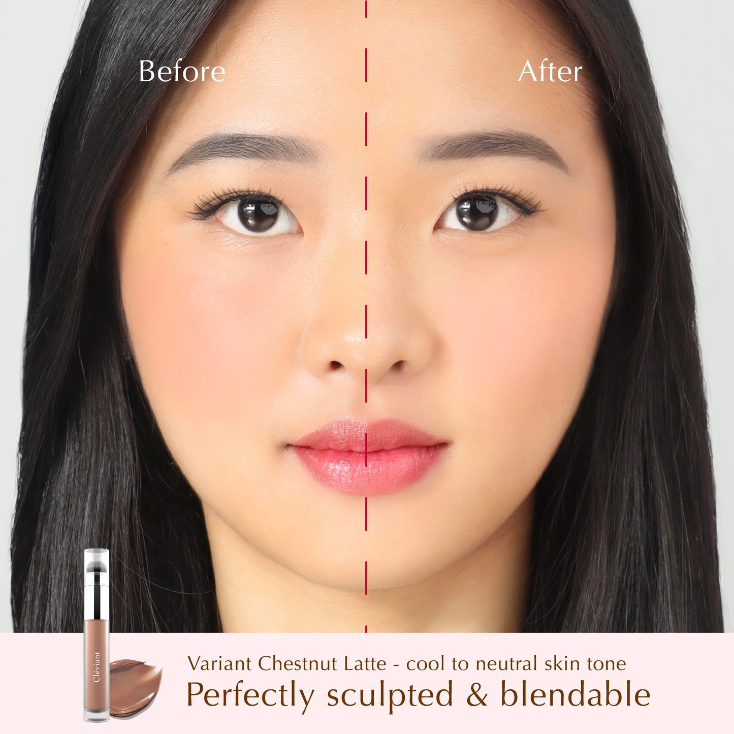NEW Contour - Lasting Serum Sculpt Contour | 2 in 1 Aplikator Brush | Face Contour | Seamless Liquid Contour | Hasil Natural | Bronzer