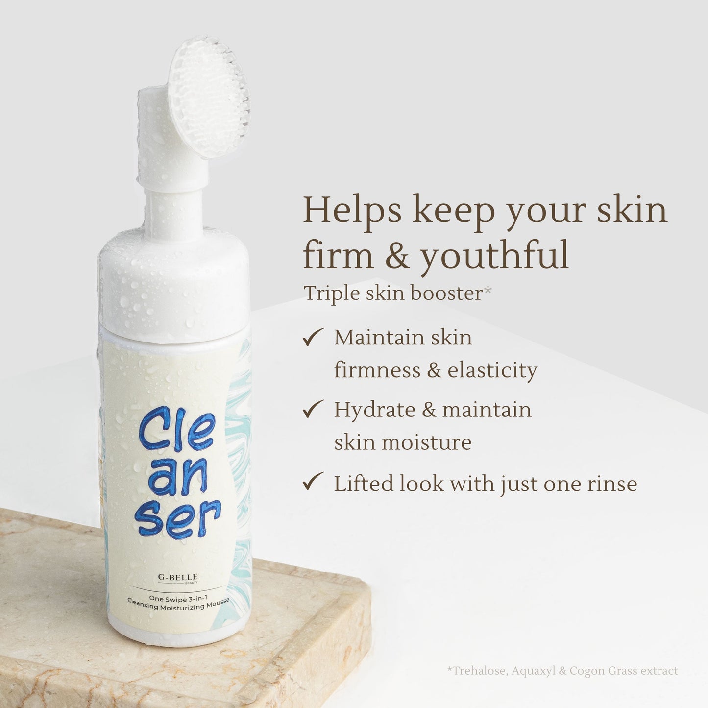 Face wash 3 in 1 Moisturizing Cleansing Foam 150ml | Pembersih Wajah | Facial Wash | Face Massage | Kulit kering sensitif | Kulit kendur| Hydrating | Melembapkan | Hydrating | Firming | Muka tirus | Kerutan | Garis halus