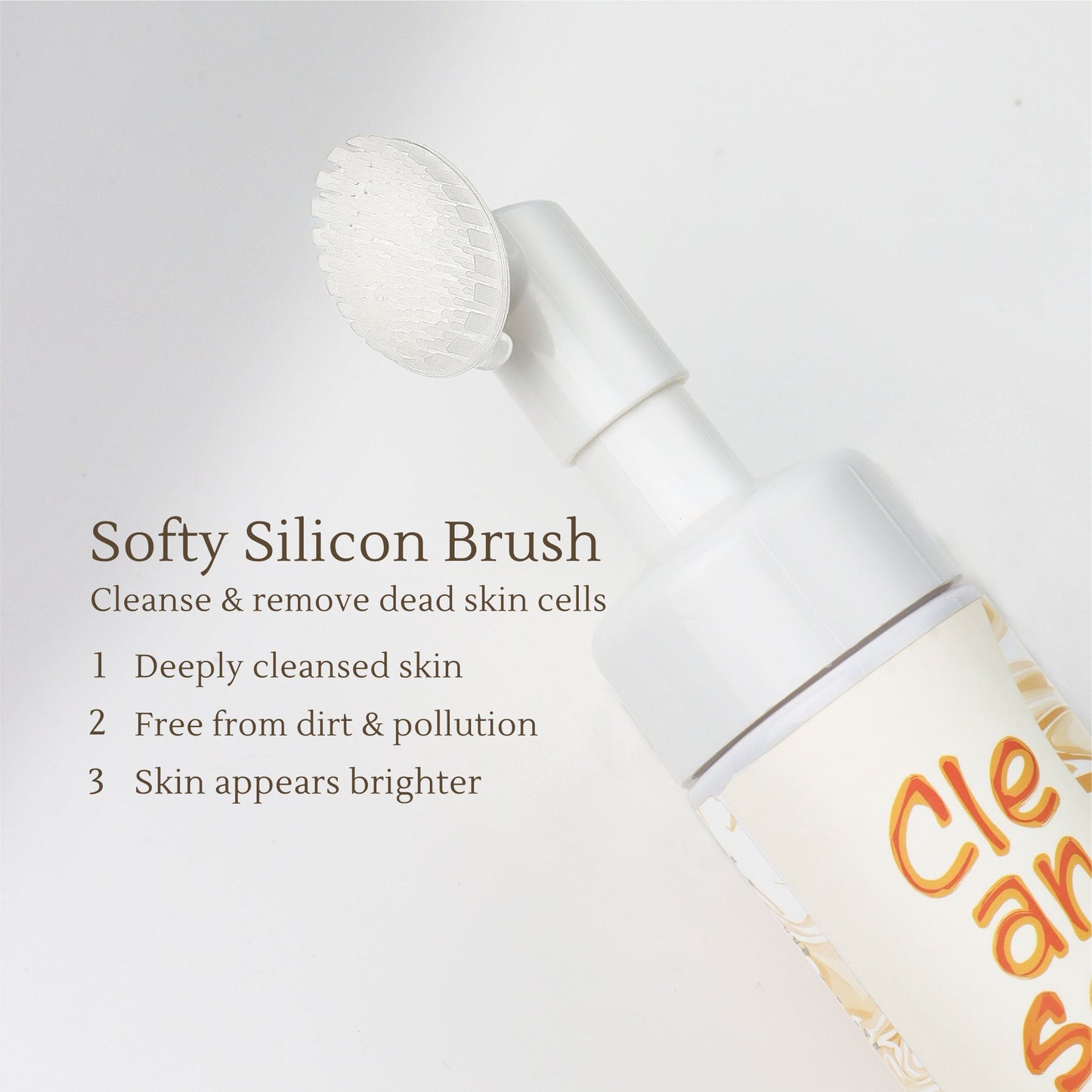 Face wash 3 in 1 Brightening Cleansing Foam - 150ml | Pembersih Wajah | Facial Wash | Face Massage | Kulit sensitif | Hydrating | Mencerahkan | Bekas jerawat | Hiperpigmentasi | Flek hitam | Noda hitam | Niacinamide | Glutathione | Vitamin C