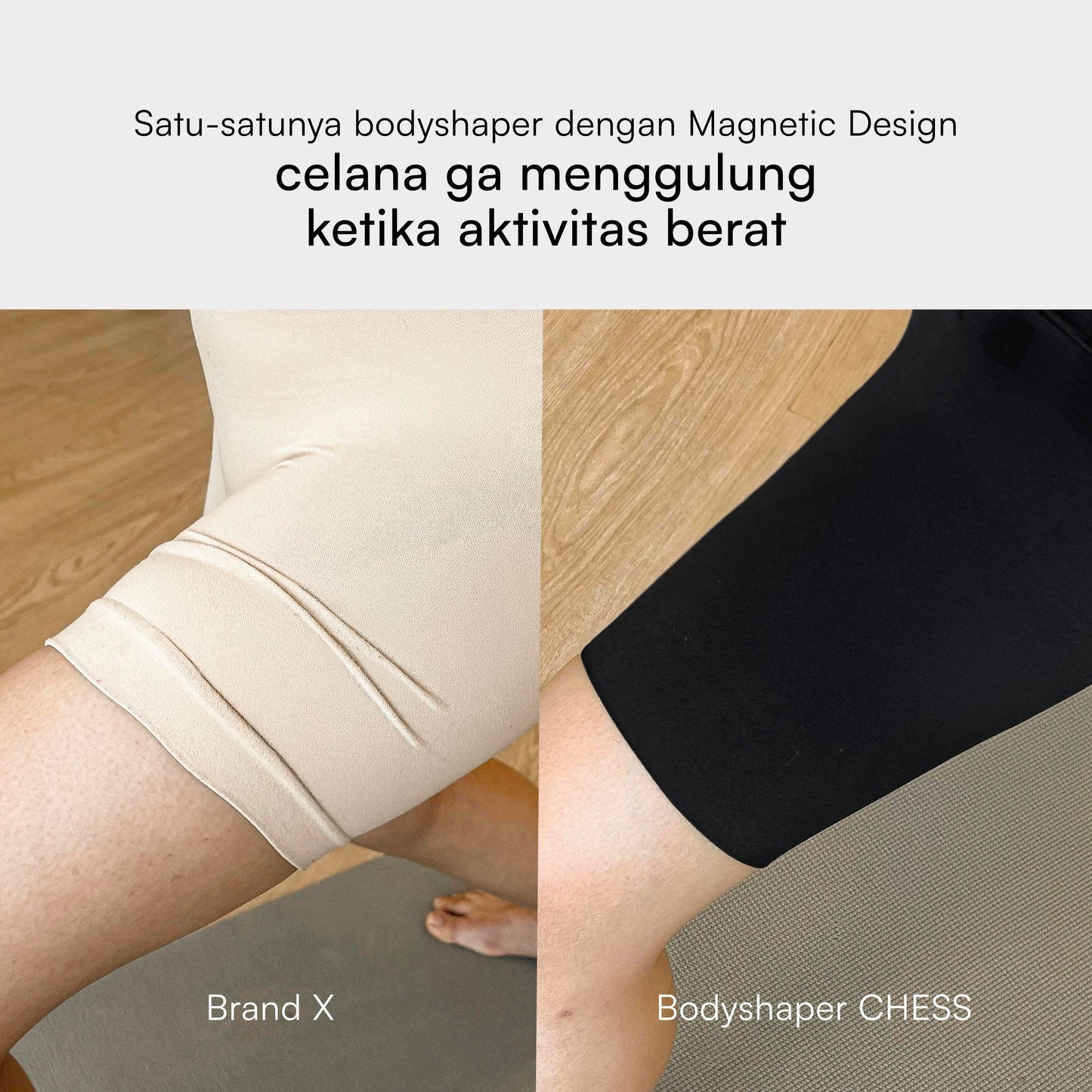 Bodyshaper with Slimming Pants / 2x LEBIH CEPAT LANGSING / Shapewear (Tanpa Tulang & Kawat) / Anti Gatal Ruam