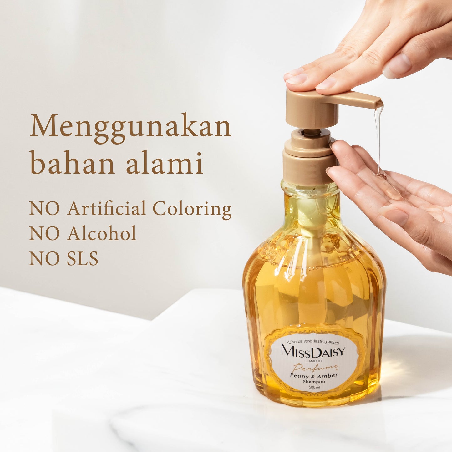 Peony & Amber Shampoo | Anti Ketombe | Rontok | Lepek | Berminyak | French Perfume Shampoo | BPOM | Gentle Shampoo