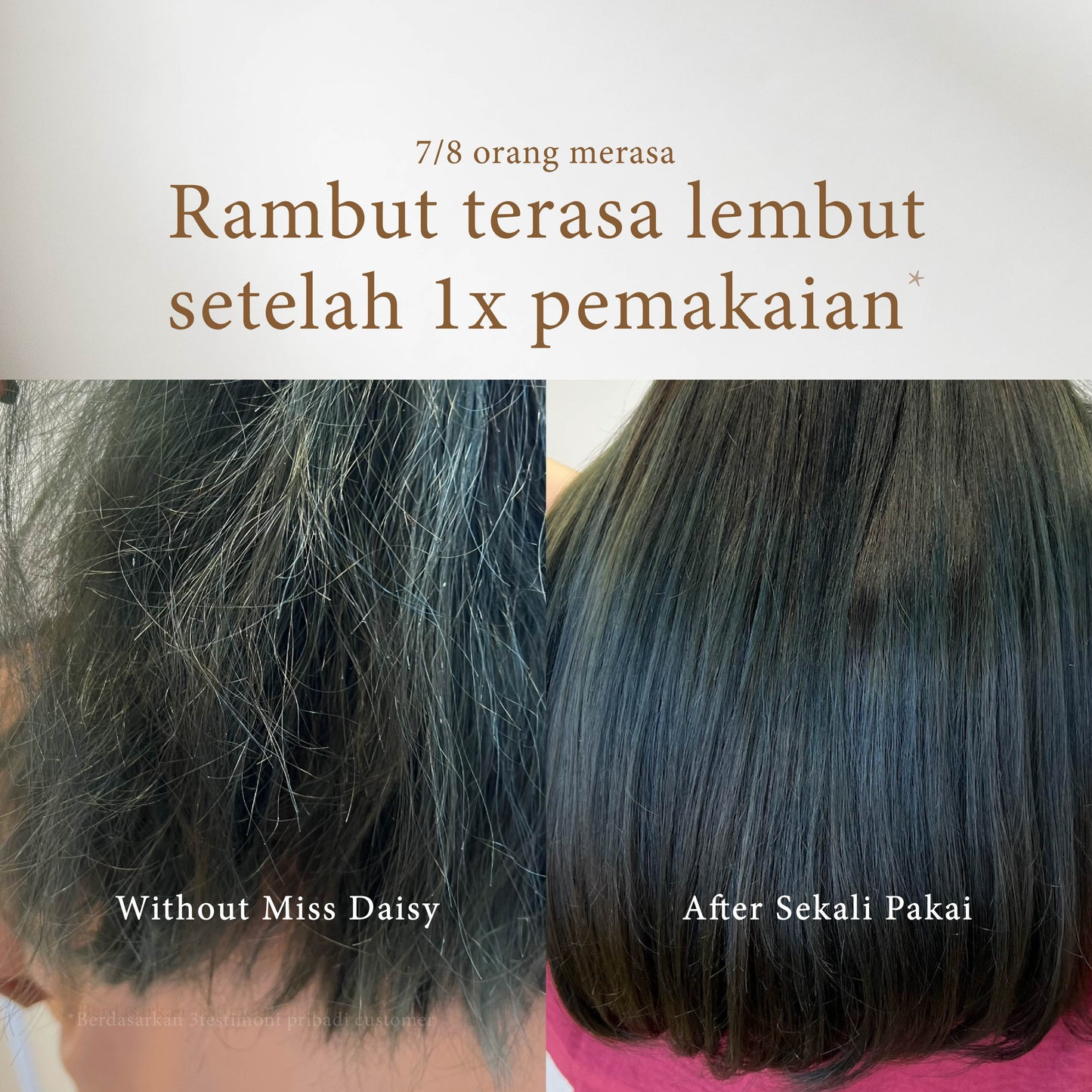 Miss Daisy French Perfume Hair Mask | Peony & Amber | Hairmask Rambut Halus Mengkilap | Wangi Tahan Lama | Hit Protection Hair Mask | BPOM