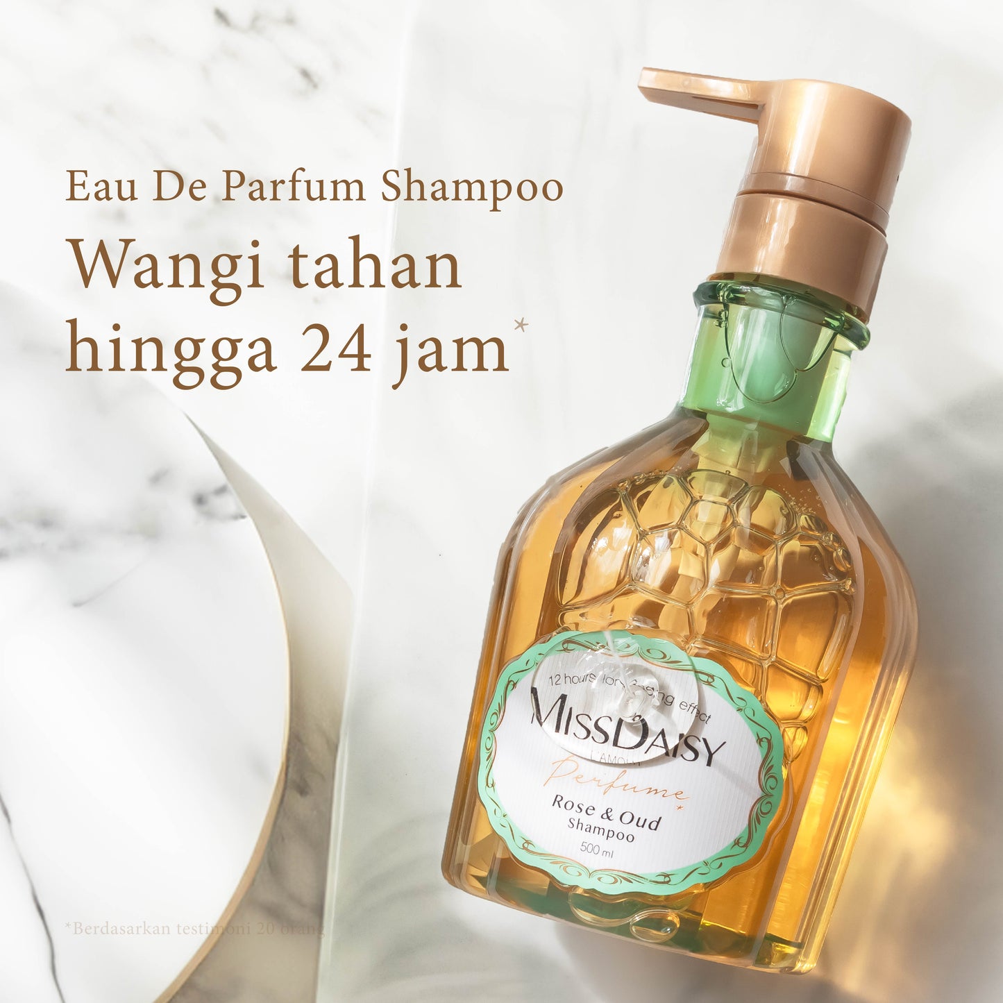 Rose & Oud Shampoo | Anti Ketombe | Rontok | Lepek | Berminyak  | French Perfume Shampoo | 500ml