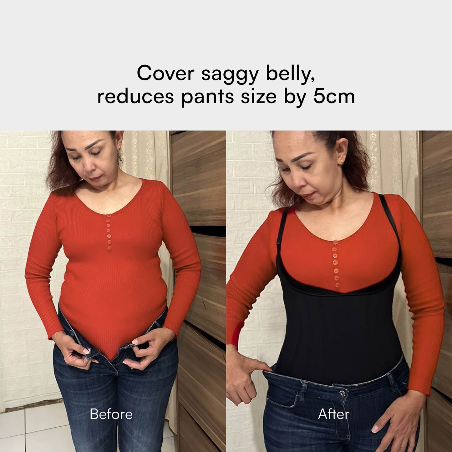 Bodyshaper / L - Black / 2x LEBIH CEPAT LANGSING / Shapewear (Tanpa Tulang & Kawat) / Anti Gatal Ruam