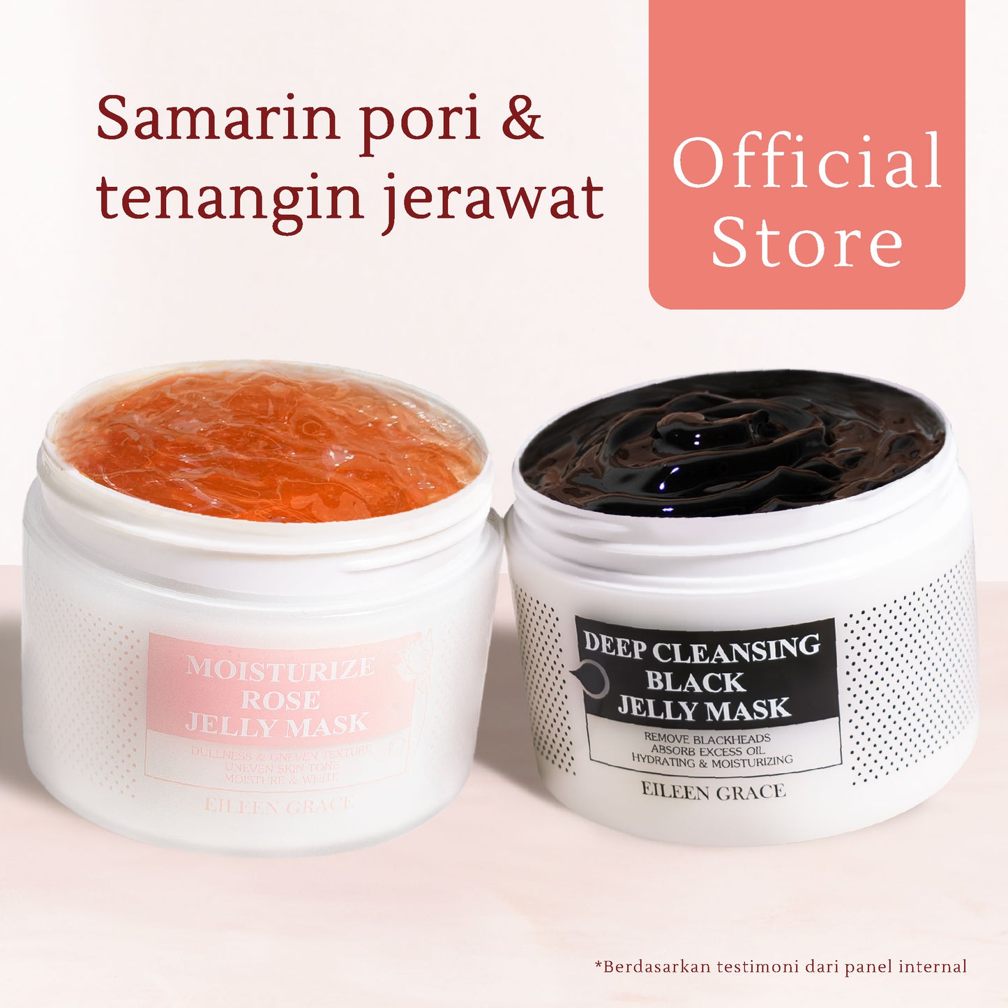 Moisturize Rose Jelly Mask + Deep-Cleansing Black Jelly Mask 300ml