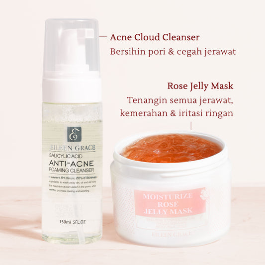Moisturize Rose Jelly Mask 300 ml + Salicylic Acid Anti-Acne Foaming Cleanser 150 ml