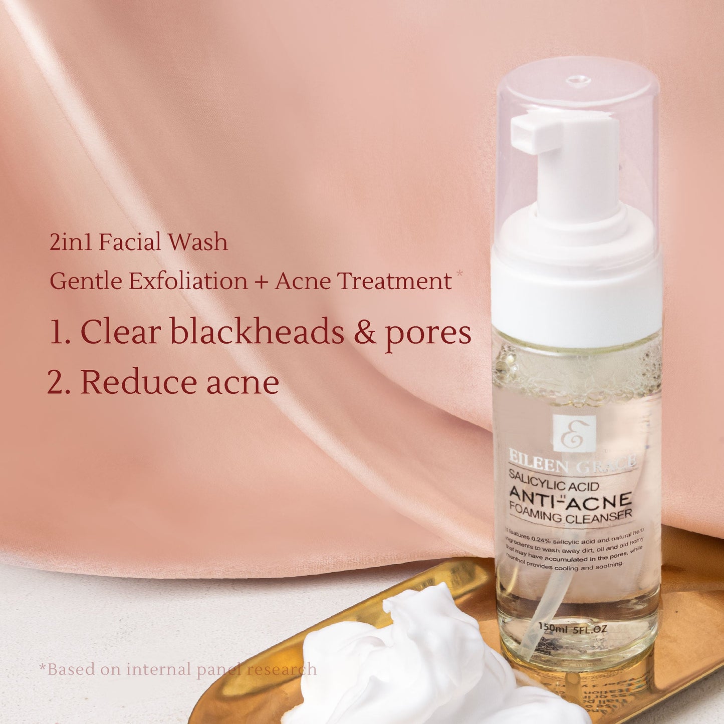 Salicylic Acid Anti-Acne Foaming Cleanser 150 ml | Face / Facial wash | Kulit berminyak sensitif | Komedo | Pori besar | Blackhead & Whitehead | Gentle exfoliation | Oil Control | Jerawat | Salicylic acid BHA | Tea tree