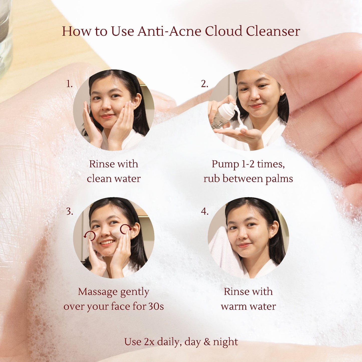 Salicylic Acid Anti-Acne Foaming Cleanser 150 ml | Face / Facial wash | Kulit berminyak sensitif | Komedo | Pori besar | Blackhead & Whitehead | Gentle exfoliation | Oil Control | Jerawat | Salicylic acid BHA | Tea tree
