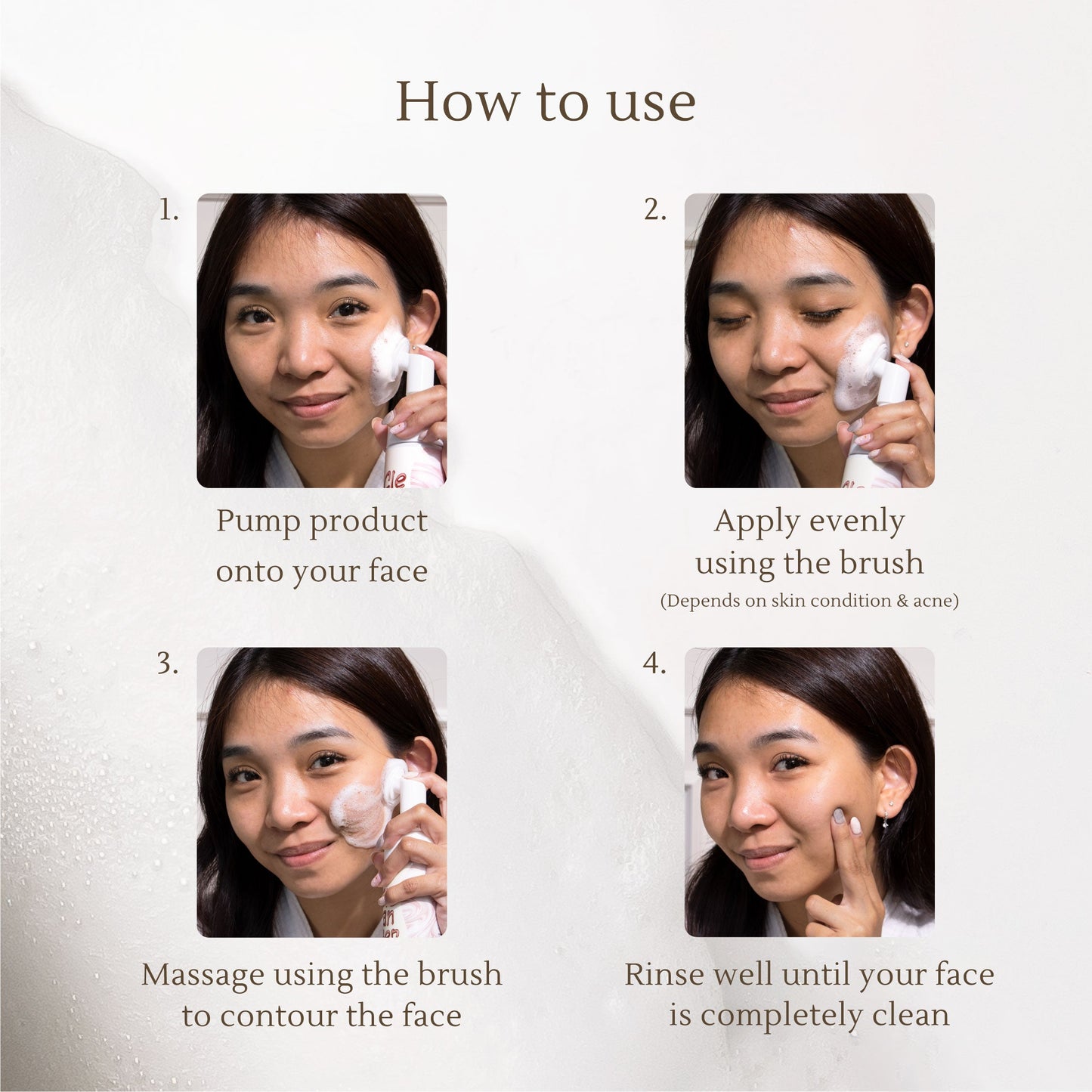 Face wash 3 in 1 Acne Cleansing Foam - 150ml | Pembersih Wajah | Facial Wash | Face Massage | Kulit Berjerawat | Kulit Iritasi | Kemerahan | Melembapkan | Hydrating | Jerawat | Salicylic Acid
