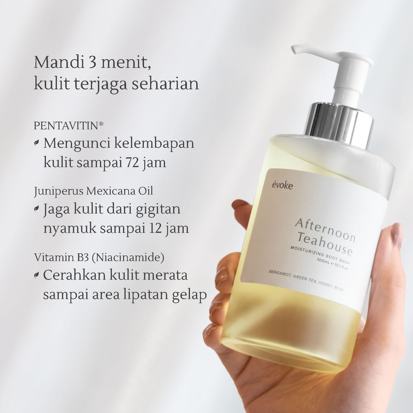 Afternoon Teahouse Bodywash | Sabun Mandi/Lipatan Gelap/Kulit Kering/Gatal/Luka Basah (300ml)