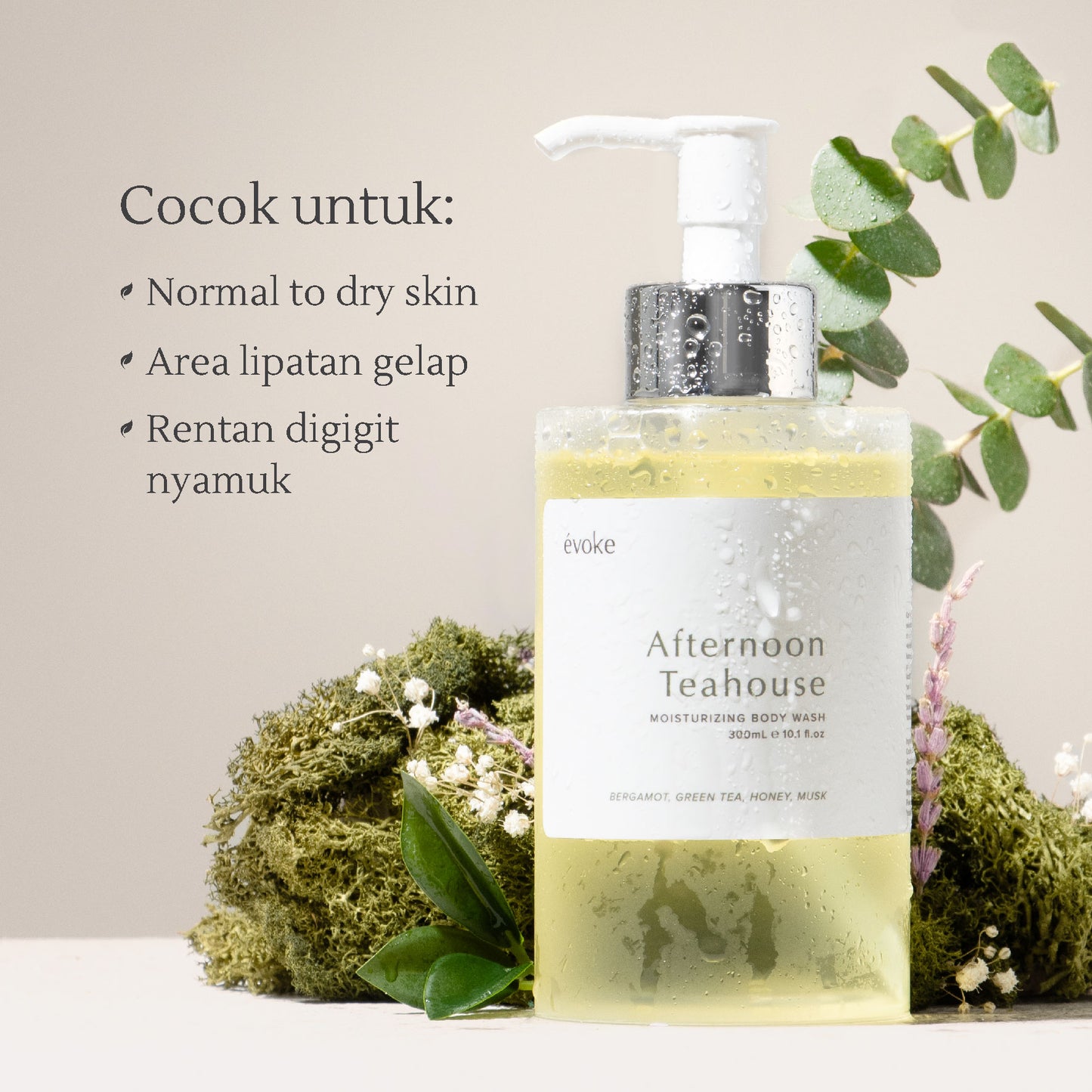 Afternoon Teahouse Bodywash | Sabun Mandi/Lipatan Gelap/Kulit Kering/Gatal/Luka Basah (300ml)