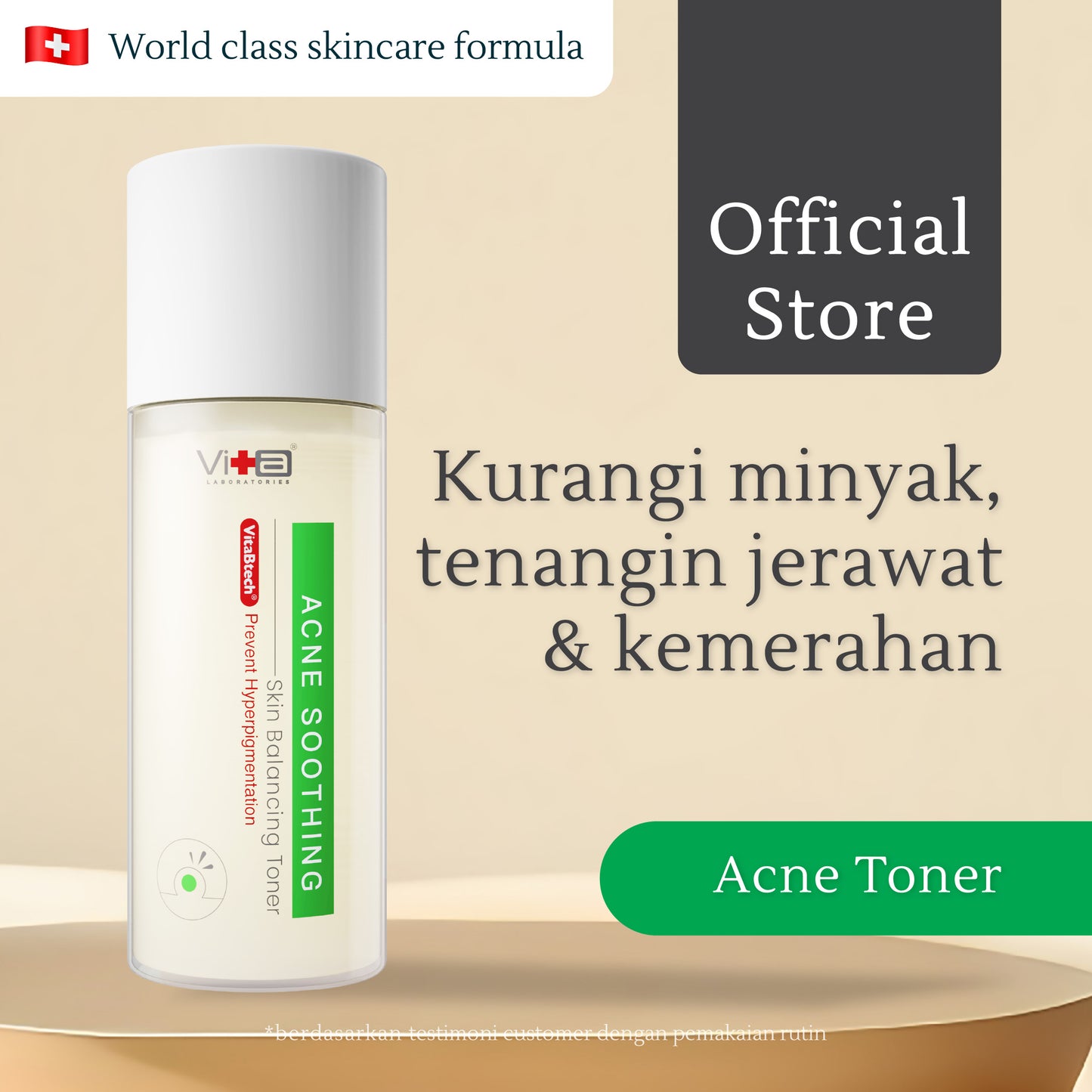 Acne Skin Balancing Toner 120 ml | Kulit Berminyak | Jerawat | Kemerahan | Oily Skin | Kulit Sensitif | Alcohol Free | Fragrance Free