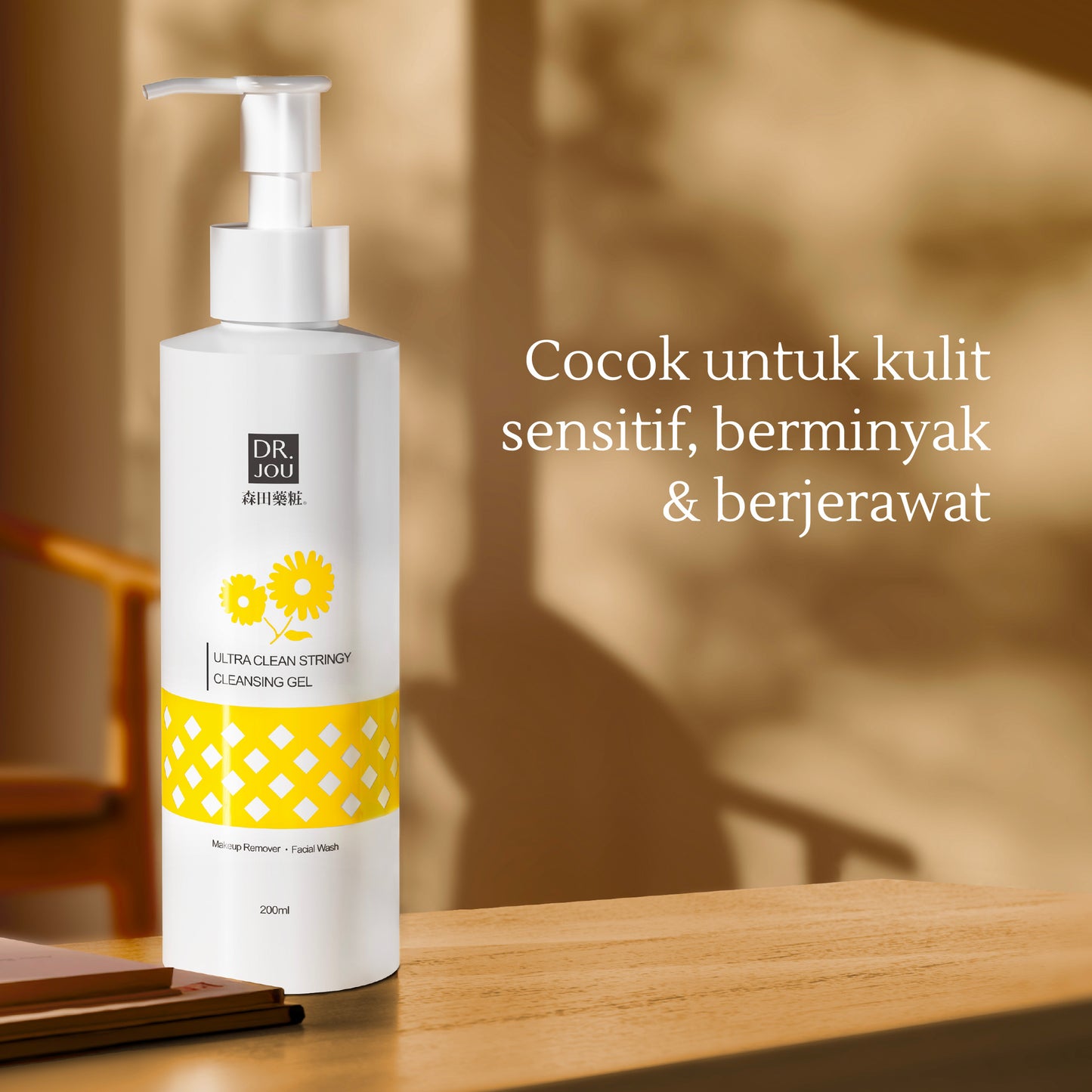 Triple Cleansing Gel | Ultra Clean Stringy Cleansing Gel 200ml | Pembersih Make up Waterproof dan Pembersih Wajah | Sensitif | Berminyak | Kering | BPOM