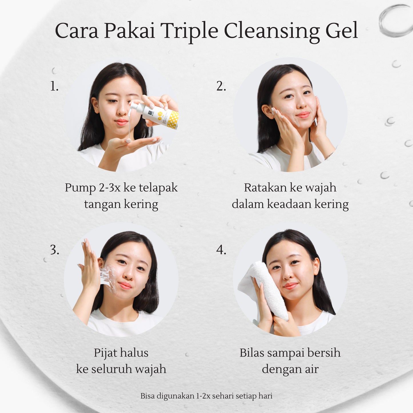Triple Cleansing Gel | Ultra Clean Stringy Cleansing Gel 200ml | Pembersih Make up Waterproof dan Pembersih Wajah | Sensitif | Berminyak | Kering | BPOM
