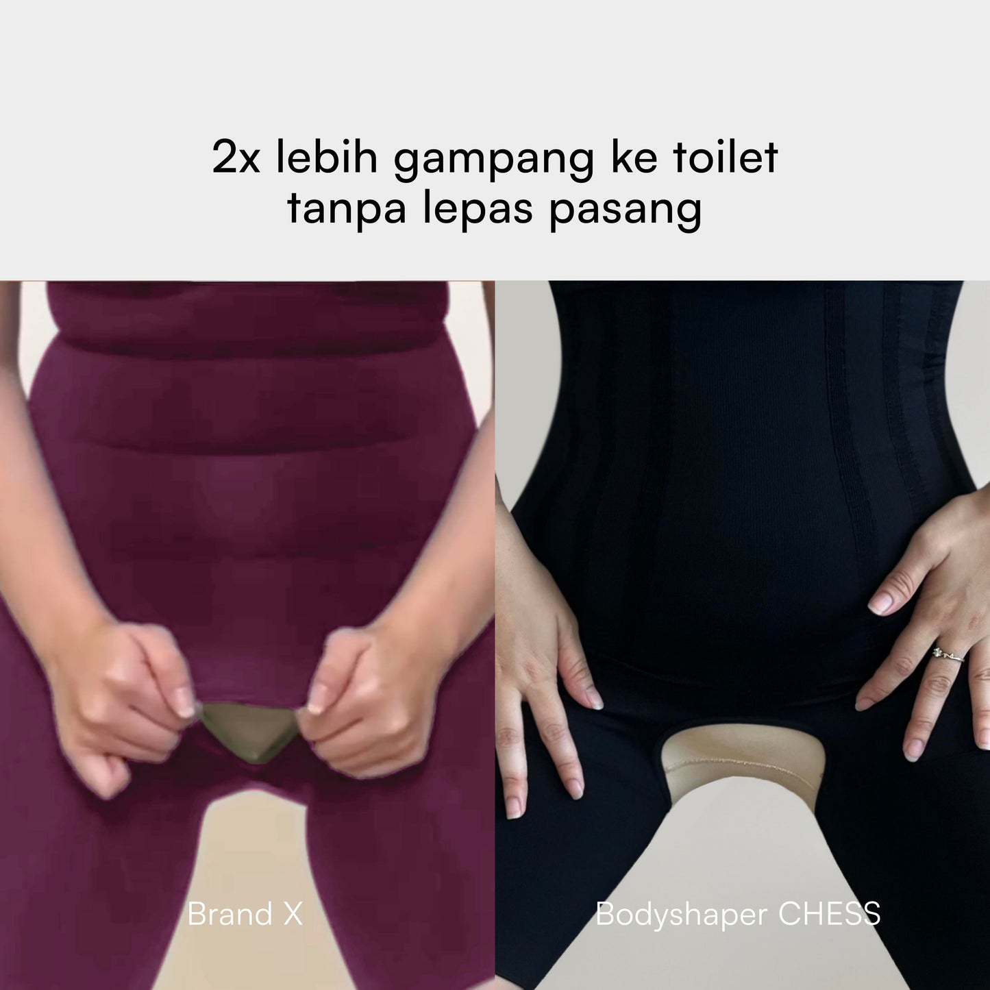 Bodyshaper with Slimming Pants / 2x LEBIH CEPAT LANGSING / Shapewear (Tanpa Tulang & Kawat) / Anti Gatal Ruam