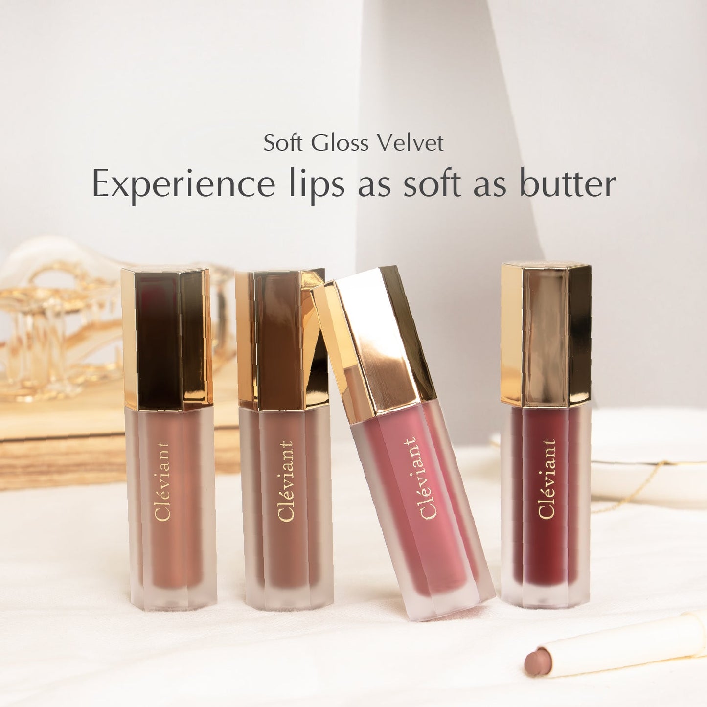 Lip Velvet Soft Gloss - Soft matte | Melembabkan | Buttery Texture | Samarkan garis bibir